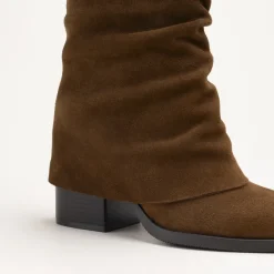 Bottines COGNAC Femme CUIR Motif Uni A Enfiler