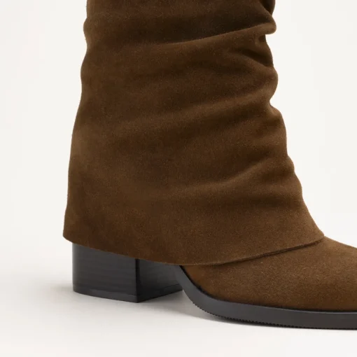 Bottines COGNAC Femme CUIR Motif Uni A Enfiler