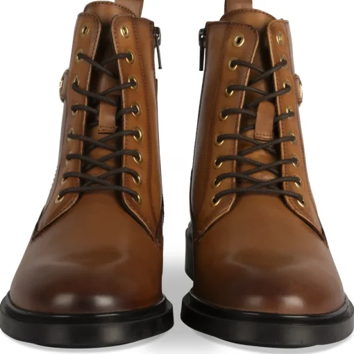 Bottines COGNAC Femme CUIR Motif Uni A Enfiler