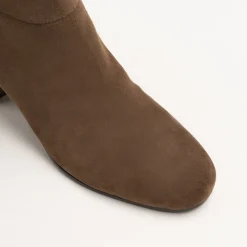 Bottines COGNAC Femme CUIR Motif Uni Fermeture éclair