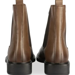 Bottines COGNAC Femme CUIR Motif Uni A Enfiler