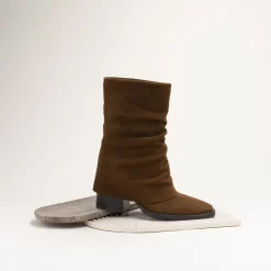 Bottines COGNAC Femme CUIR Motif Uni A Enfiler