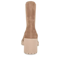 Bottines COGNAC Femme CUIR Motif Uni Elastique