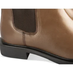 Bottines COGNAC Femme CUIR Motif Uni A Enfiler