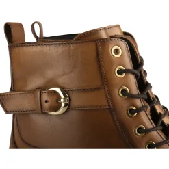 Bottines COGNAC Femme CUIR Motif Uni A Enfiler