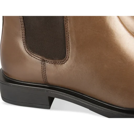 Bottines COGNAC Femme CUIR Motif Uni A Enfiler