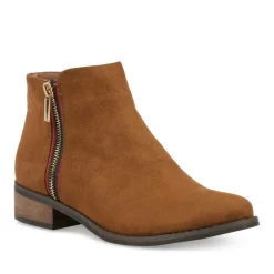 Bottines COGNAC Femme Fermeture éclair