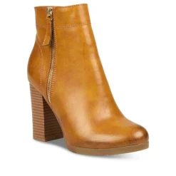 Bottines COGNAC Femme Fermeture éclair