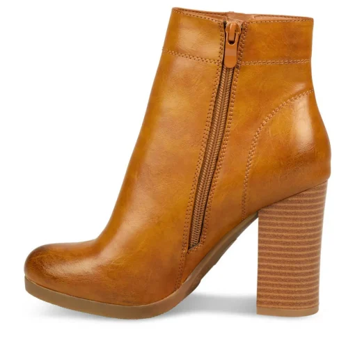 Bottines COGNAC Femme Fermeture éclair