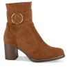 Bottines COGNAC Femme Motif Uni Fermeture éclair