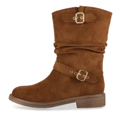 Bottines COGNAC Femme Motif Uni A Enfiler