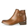 Bottines COGNAC Femme Motif Uni Fermeture éclair