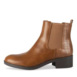 Bottines COGNAC Femme Motif Uni Fermeture éclair