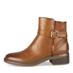 Bottines COGNAC Femme Motif Uni Fermeture éclair