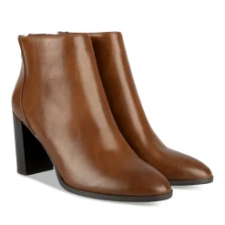 Bottines COGNAC Femme Motif Uni A Enfiler
