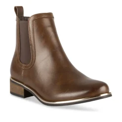 Bottines COGNAC Femme Motif Uni Fermeture éclair