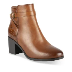 Bottines COGNAC Femme Motif Uni Fermeture éclair
