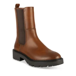 Bottines COGNAC Femme Motif Uni A Enfiler