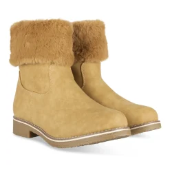 Bottines COGNAC Femme Motif Uni Fermeture éclair