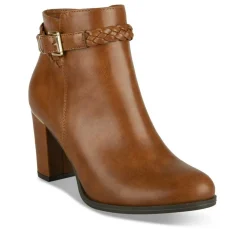Bottines COGNAC Femme Motif Uni Fermeture éclair