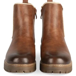 Bottines COGNAC Femme Motif Uni Fermeture éclair