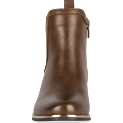 Bottines COGNAC Femme Motif Uni Fermeture éclair