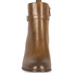 Bottines COGNAC Femme Motif Uni Fermeture éclair