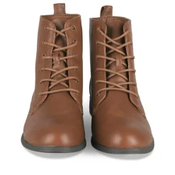 Bottines COGNAC Femme Motif Uni Lacets