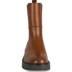 Bottines COGNAC Femme Motif Uni A Enfiler