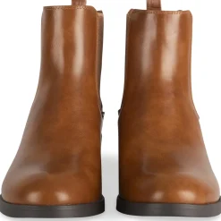 Bottines COGNAC Femme Motif Uni Fermeture éclair