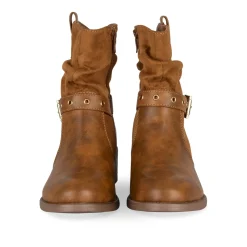 Bottines COGNAC Femme Motif Uni Fermeture éclair