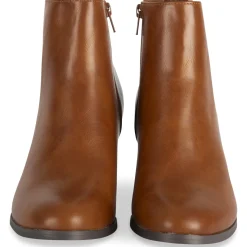 Bottines COGNAC Femme Motif Uni Fermeture éclair