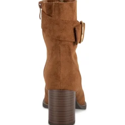 Bottines COGNAC Femme Motif Uni Fermeture éclair