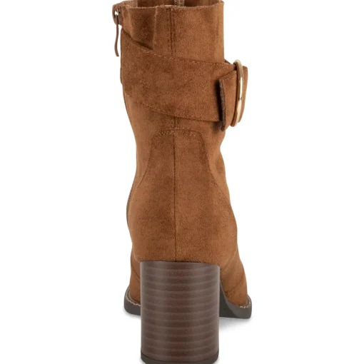 Bottines COGNAC Femme Motif Uni Fermeture éclair