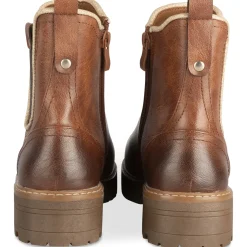 Bottines COGNAC Femme Motif Uni Fermeture éclair