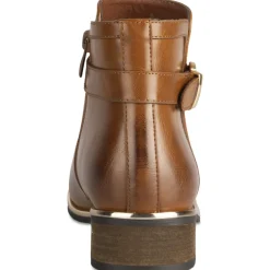 Bottines COGNAC Femme Motif Uni Fermeture éclair