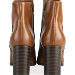 Bottines COGNAC Femme Motif Uni Fermeture éclair