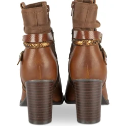 Bottines COGNAC Femme Motif Uni Fermeture éclair
