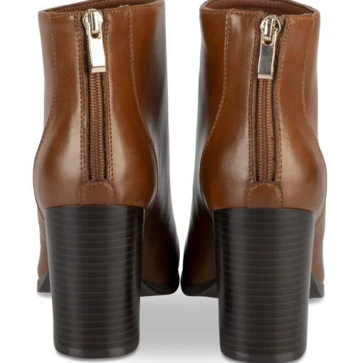 Bottines COGNAC Femme Motif Uni A Enfiler