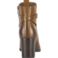 Bottines COGNAC Femme Motif Uni Fermeture éclair