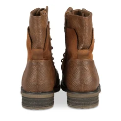 Bottines COGNAC Femme Motif Animal Lacets