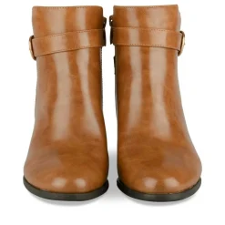 Bottines COGNAC Femme Motif Uni Fermeture éclair