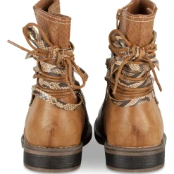 Bottines COGNAC Femme Motif Animal Fermeture éclair