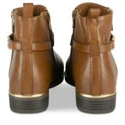 Bottines COGNAC Femme Motif Uni Fermeture éclair