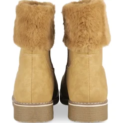 Bottines COGNAC Femme Motif Uni Fermeture éclair
