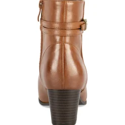Bottines COGNAC Femme Motif Uni Fermeture éclair