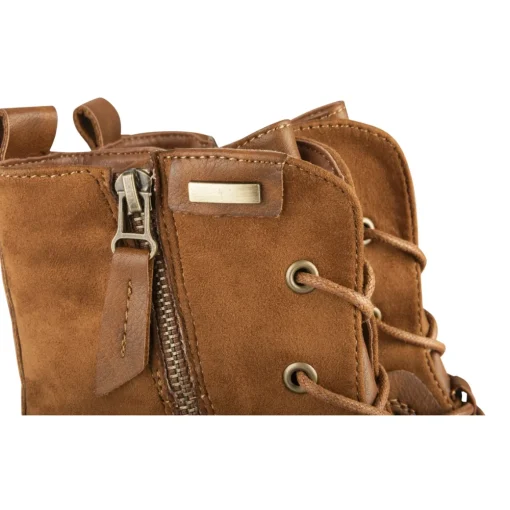 Bottines COGNAC Femme Motif Uni Lacets