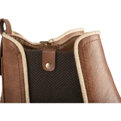 Bottines COGNAC Femme Motif Uni Fermeture éclair