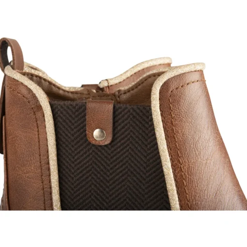 Bottines COGNAC Femme Motif Uni Fermeture éclair