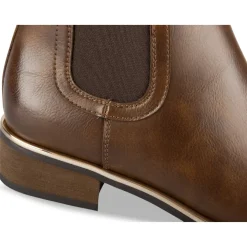 Bottines COGNAC Femme Motif Uni Fermeture éclair